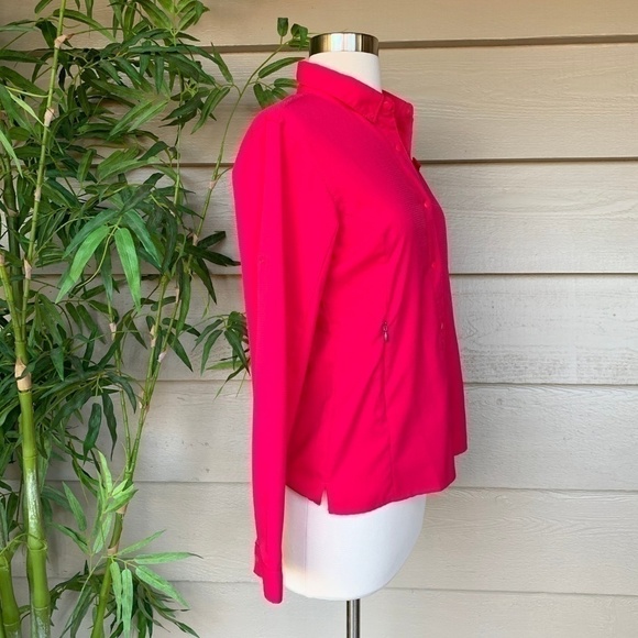 🎉Columbia Fuchsia Long Sleeve Button Up - Picture 2 of 7